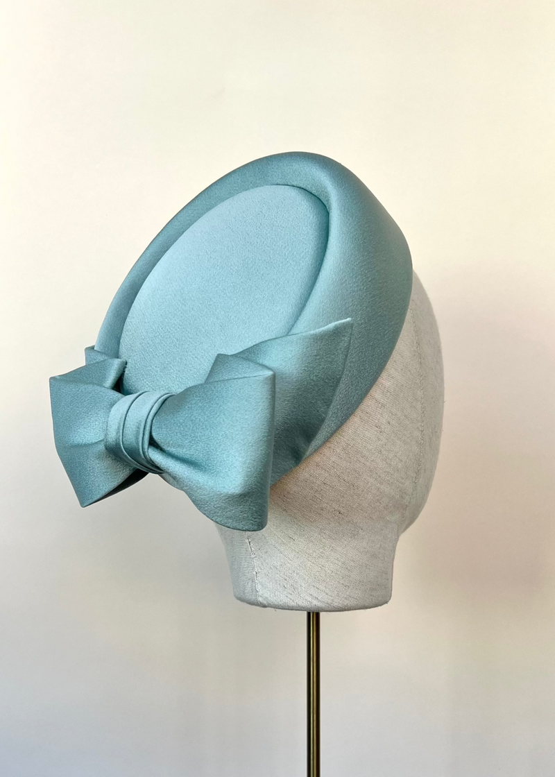 The Tailored Halo® Pillbox in Satin with Bow Jane Taylor London