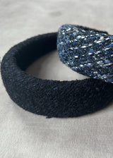 Vintage Tweed Headband in Midnight Jane Taylor London