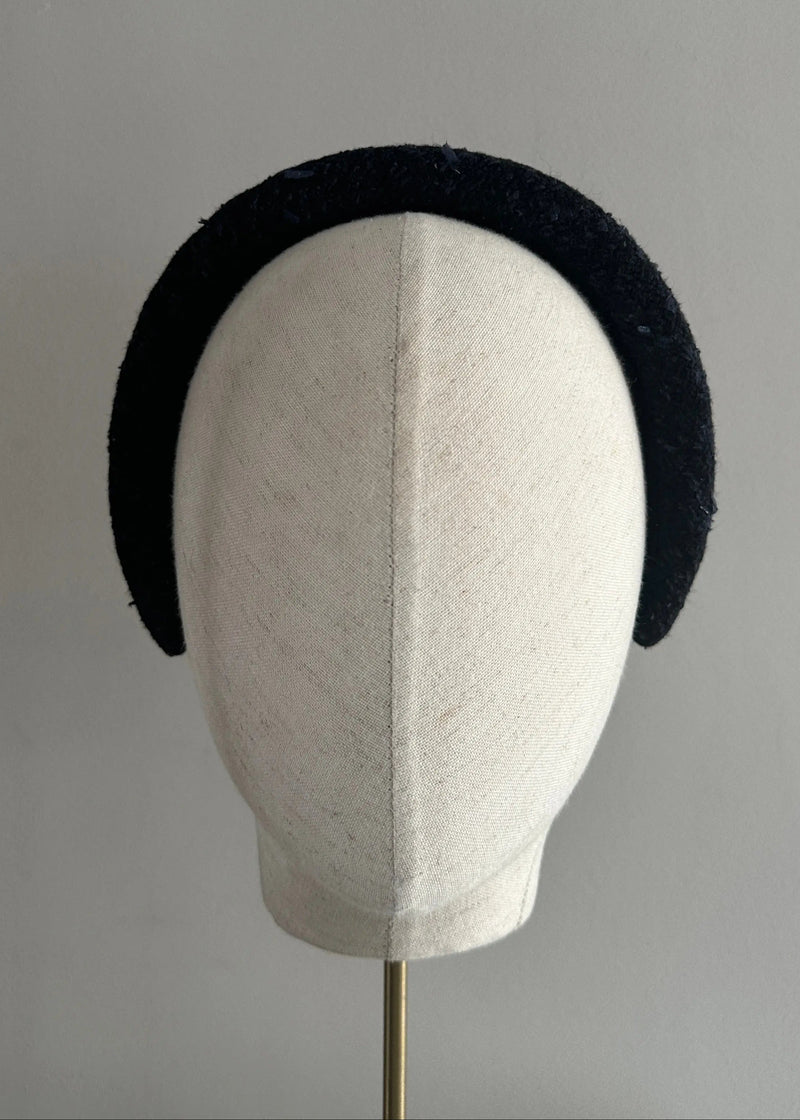 Vintage Tweed Headband in Midnight Jane Taylor London