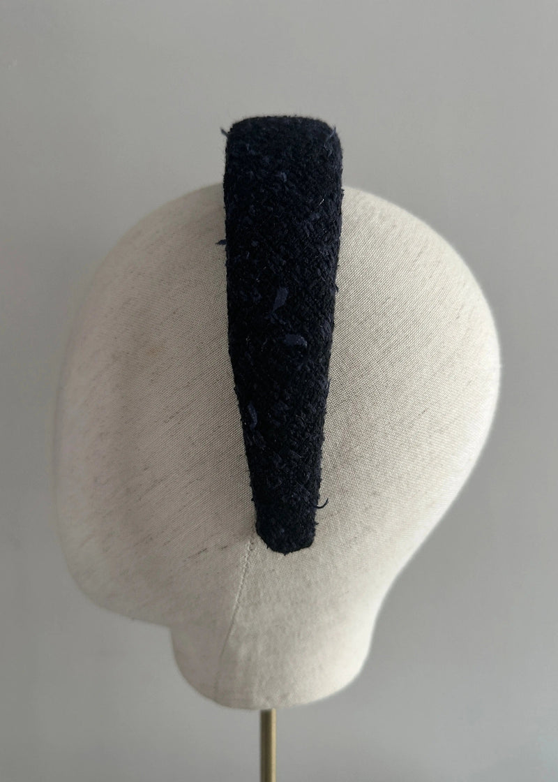 Vintage Tweed Headband in Midnight Jane Taylor London
