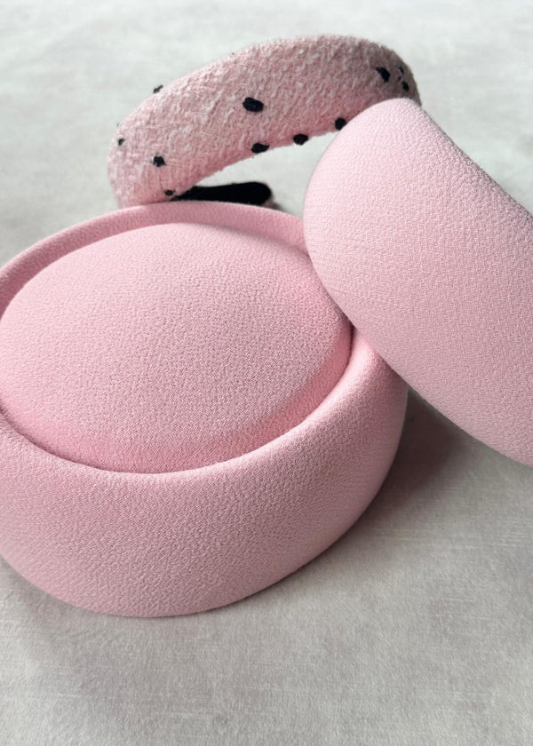 Roma Pillbox in Crepe in Pink