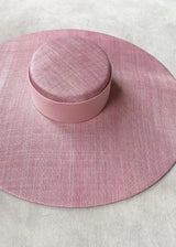 Cynthia Boater Hat in Pinokpok with Satin Bow