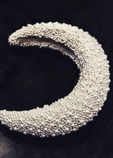 Bridal Small Crescent Moon Band® in Pearl