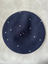 Wool Beret with Swarovski Crystals Jane Taylor London