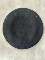 Wool Beret with Swarovski Crystals Jane Taylor London