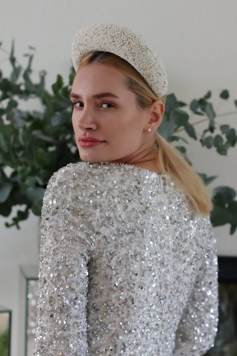 Bridal Crescent Moon band sequin Jane Taylor Design
