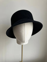 Bucket Hat in Luxury Felt - Black Jane Taylor London