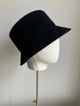 Bucket Hat in Luxury Felt - Black Jane Taylor London