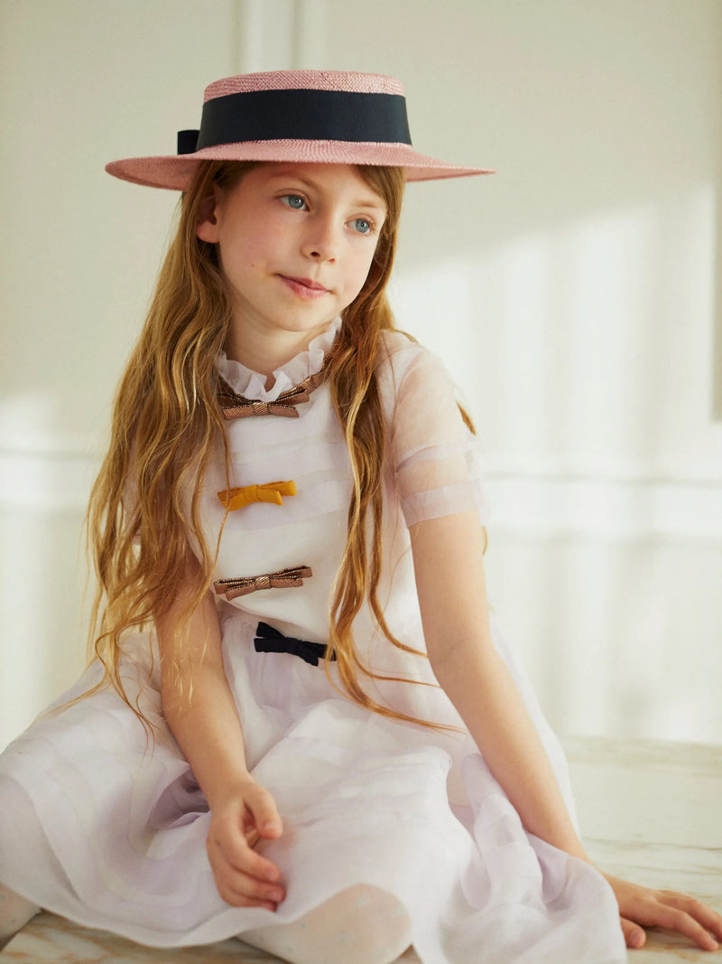 Child's classic straw boater Jane Taylor London