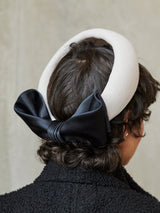 Electra Halo in Crepe & Black Bow Jane Taylor Design