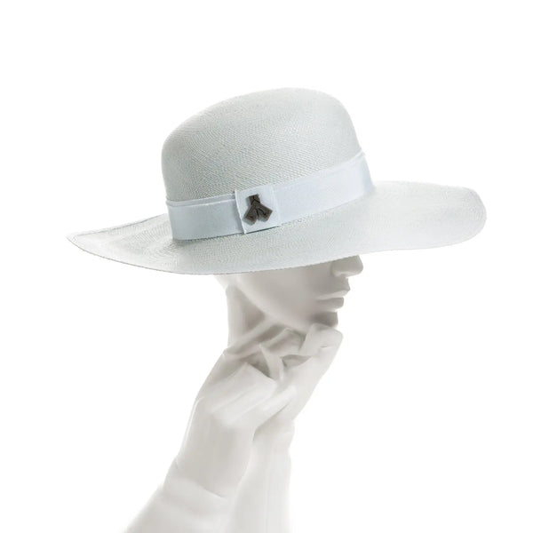 Floppy brim sunhat with double fray ribbon band Jane Taylor Design