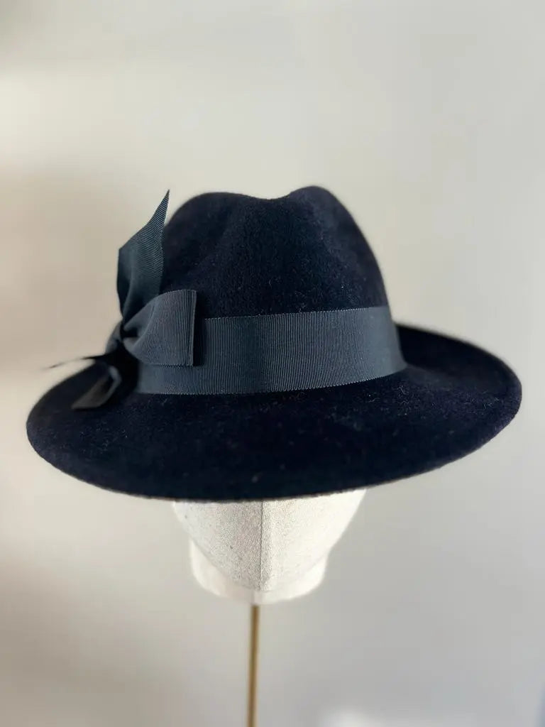 Midnight Trilby with Bows Jane Taylor London